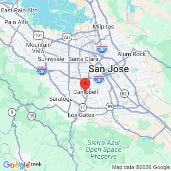 Map to Vino Smiles Dentistry office in Campbell, CA