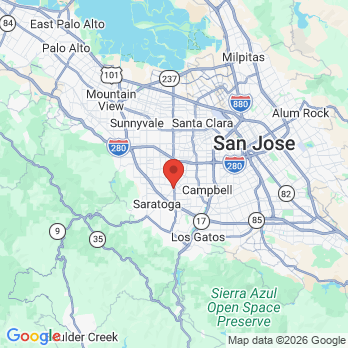 Map to Dr. R Brian Yoshida DMD office in San Jose, CA