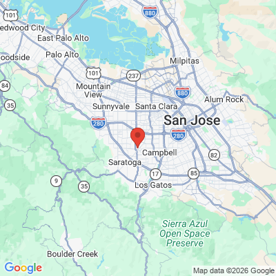 Map to CalSmile Dental office in San Jose, CA