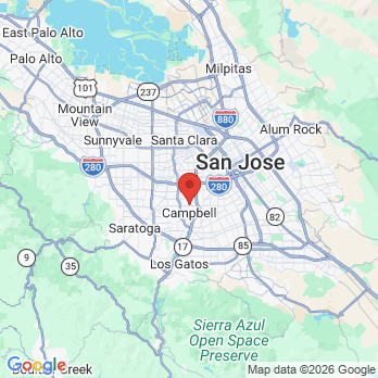 Map to Wong Family Dentistry: Wong Jeffrey M DDS office in Campbell, CA