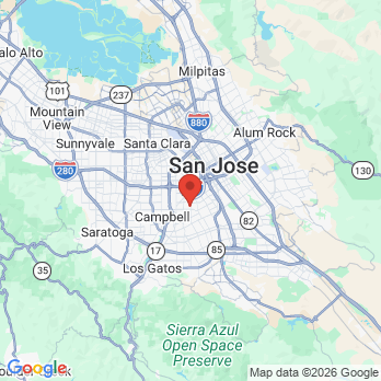Map to Raymond W. Lim, DDS office in San Jose, CA