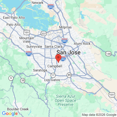 Map to Sincere Smiles - Fatima Vafai DDS office in San Jose, CA