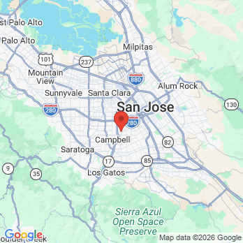 Map to Sincere Smiles - Fatima Vafai DDS office in San Jose, CA