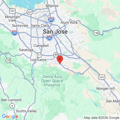 Map to AlmadenSmiles office in San Jose, CA