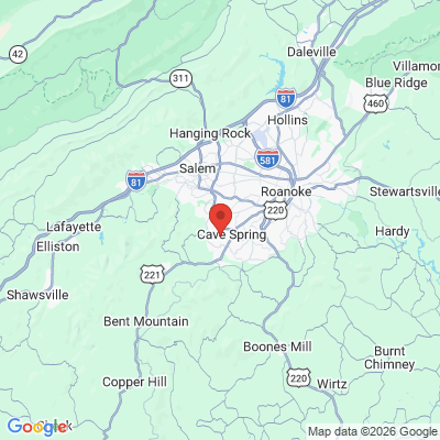 Map to  office in Roanoke, VA