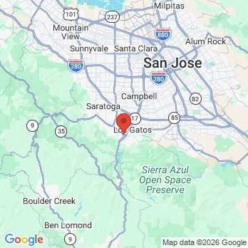 Map to William L Perry DDS office in Los Gatos, CA