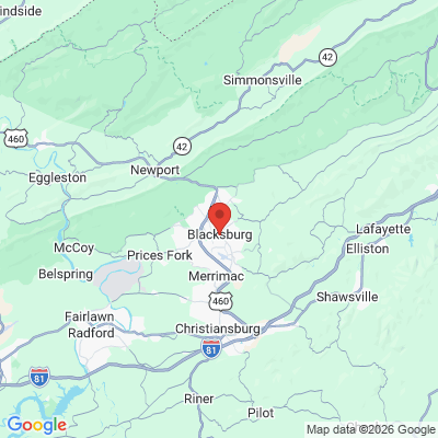 Map to  office in Blacksburg, VA