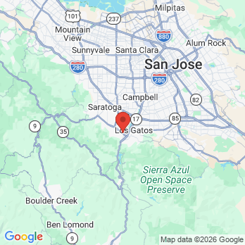 Map to Orchid Dental Care office in Los Gatos, CA