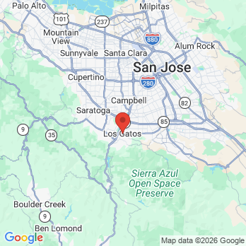 Map to John B Mc Cleve DDS office in Los Gatos, CA
