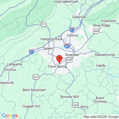 Map to  office in Roanoke, VA