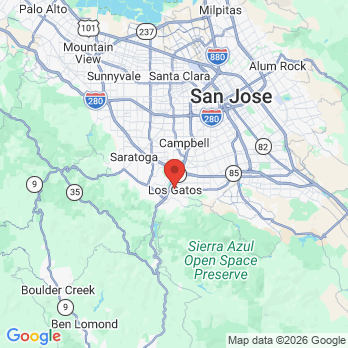 Map to Los Gatos Dental Group office in Los Gatos, CA
