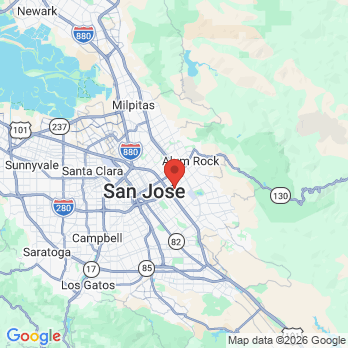 Map to Radiant Dental Center office in San Jose, CA