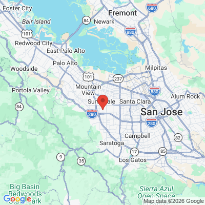 Map to Griffith Family Dental office in Sunnyvale, CA