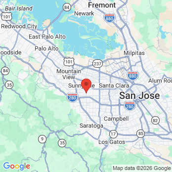 Map to Derek Tang DDS office in Sunnyvale, CA