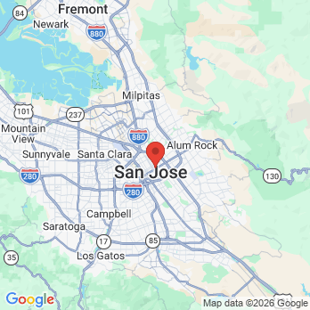 Map to Downtown SJ Dental Practice of Dr. Parsa office in San Jose, CA