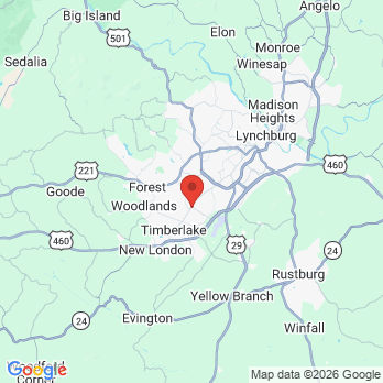 Map to Central Virginia Family Dentistry office in Lynchburg, VA