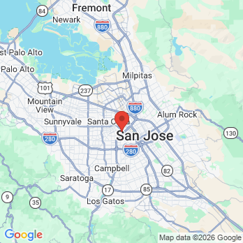 Map to Dr. Rha's Dental: Kay Rha, DDS, MS office in San Jose, CA