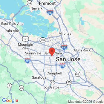 Map to De Long David R DDS office in Santa Clara, CA