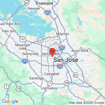 Map to Genesis Dentistry office in Santa Clara, CA