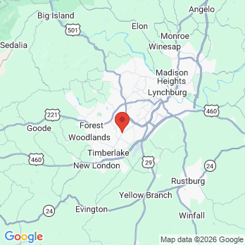 Map to Gregory J. Toone, DDS office in Lynchburg, VA