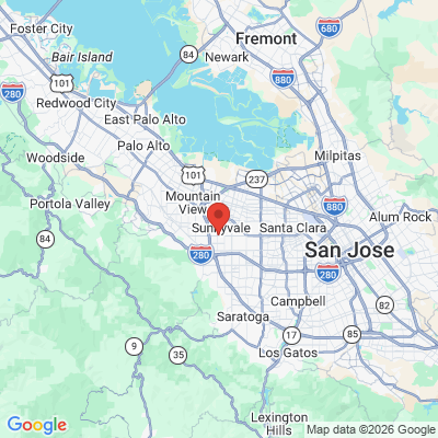 Map to Shimizu Orthodontics office in Sunnyvale, CA