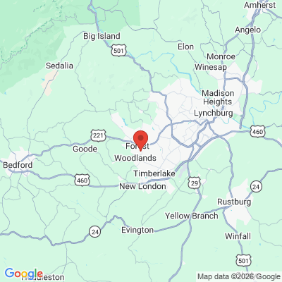 Map to  office in Forest, VA