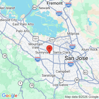 Map to pacific pearl dental group office in Sunnyvale, CA
