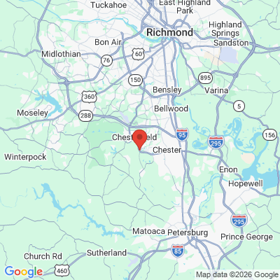 Map to  office in Chester, VA