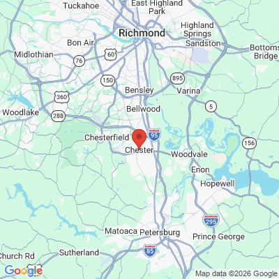 Map to  office in Chester, VA