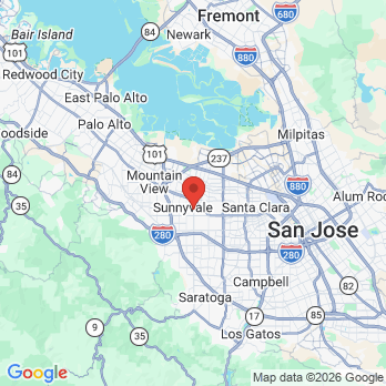 Map to Alexia R Lucero DDS office in Sunnyvale, CA