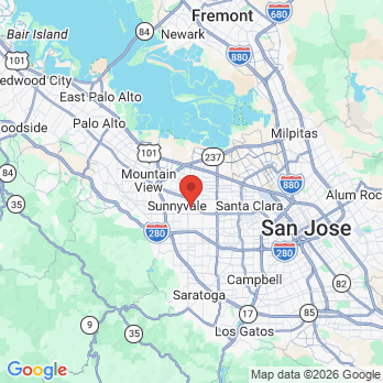 Map to Huh Dental Wellness office in Sunnyvale, CA