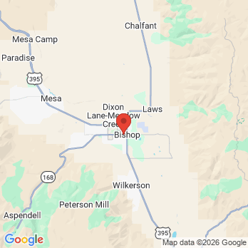 Map to Brian L. Carkeet, DDS office in Bishop, CA