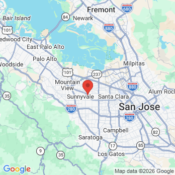 Map to Silicon Valley Dental Implant Center, Kim Alexander Y. DDS office in Sunnyvale, CA