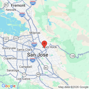 Map to Happy Valley Dental office in San Jose, CA