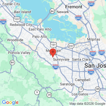 Map to Latha Subramanian DDS office in Mountain View, CA