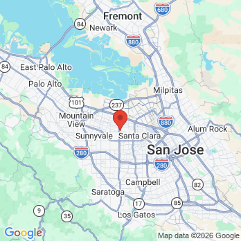 Map to The Smile Company office in Santa Clara, CA