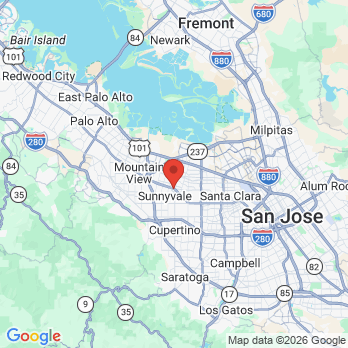 Map to Dr. Bhawna Gupta, DDS office in Sunnyvale, CA