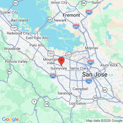 Map to Dr. Bhawna Gupta, DDS office in Sunnyvale, CA
