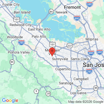 Map to Michael Katz DDS office in Mountain View, CA