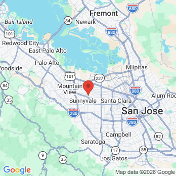 Map to Bay Periodontics & Dental Implants office in Sunnyvale, CA