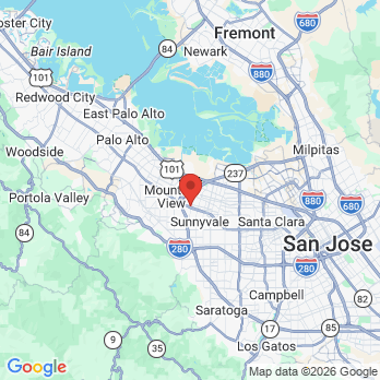 Map to Luxe Dental office in Sunnyvale, CA