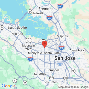 Map to Modern Family Dental Sunnyvale office in Sunnyvale, CA