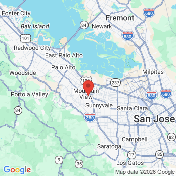Map to Parktown Dental Care Mountain View office in Mountain View, CA