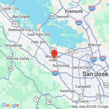 Map to MV Kids Dentists & Braces office in Mountain View, CA