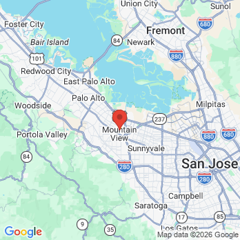 Map to Samuel Chiu, DDS office in Mountain View, CA