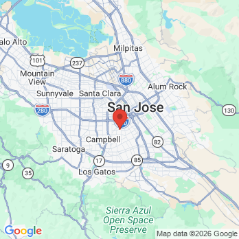 Map to Willow Glen Dental Specialists office in San Jose, CA