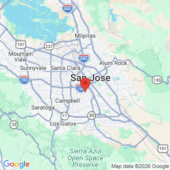 Map to Willow Glen Dentistry office in San Jose, CA