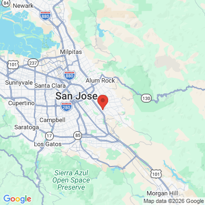 Map to Silicon Dental office in San Jose, CA