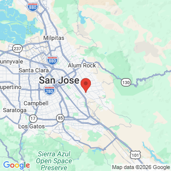 Map to Aborn Family Dental office in San Jose, CA