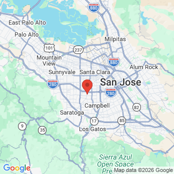 Map to Bittner Family Dental Group office in San Jose, CA